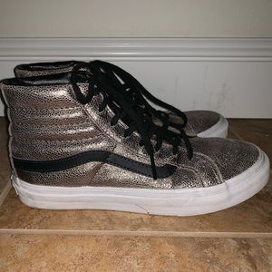 Metallic-Gold High Top Vans